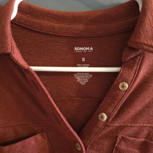 Red Button-Up Shirt - Picture 3 of 4